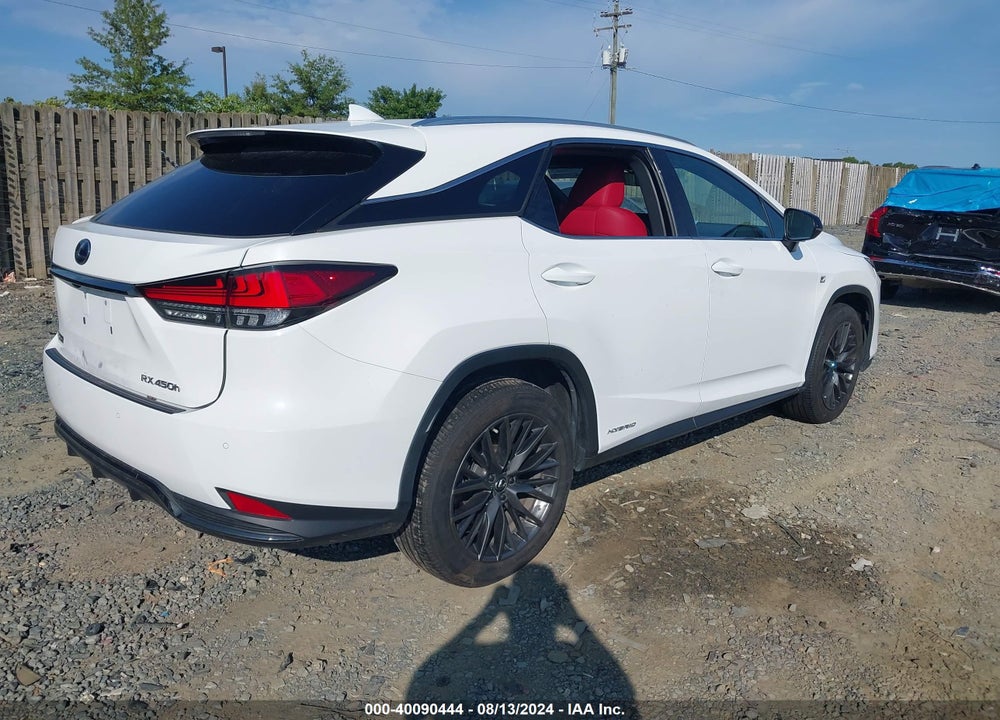 2020 LEXUS RX 450H F SPORT PERFORMANCE VIN: 2T2YGMDA7LC052255