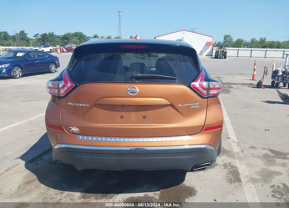 2015 NISSAN MURANO PLATINUM VIN: 5N1AZ2MH9FN237552
