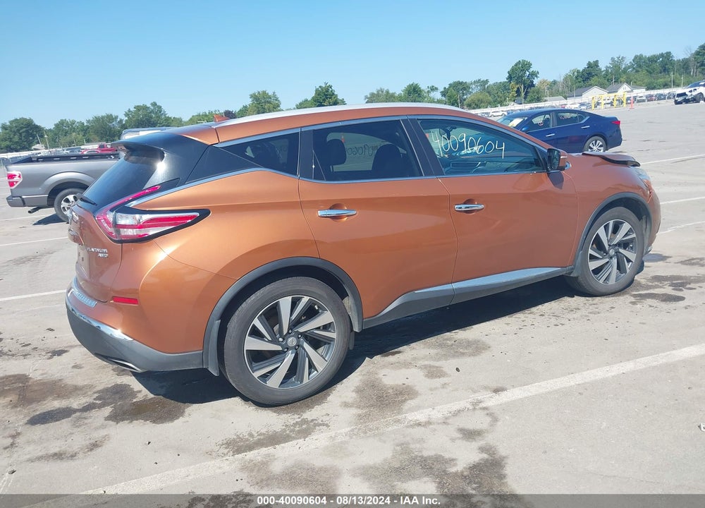 2015 NISSAN MURANO PLATINUM VIN: 5N1AZ2MH9FN237552