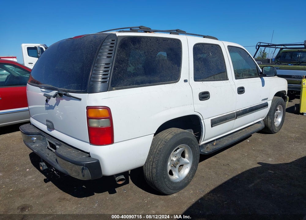 2001 CHEVROLET TAHOE LS VIN: 1GNEK13T21R110399