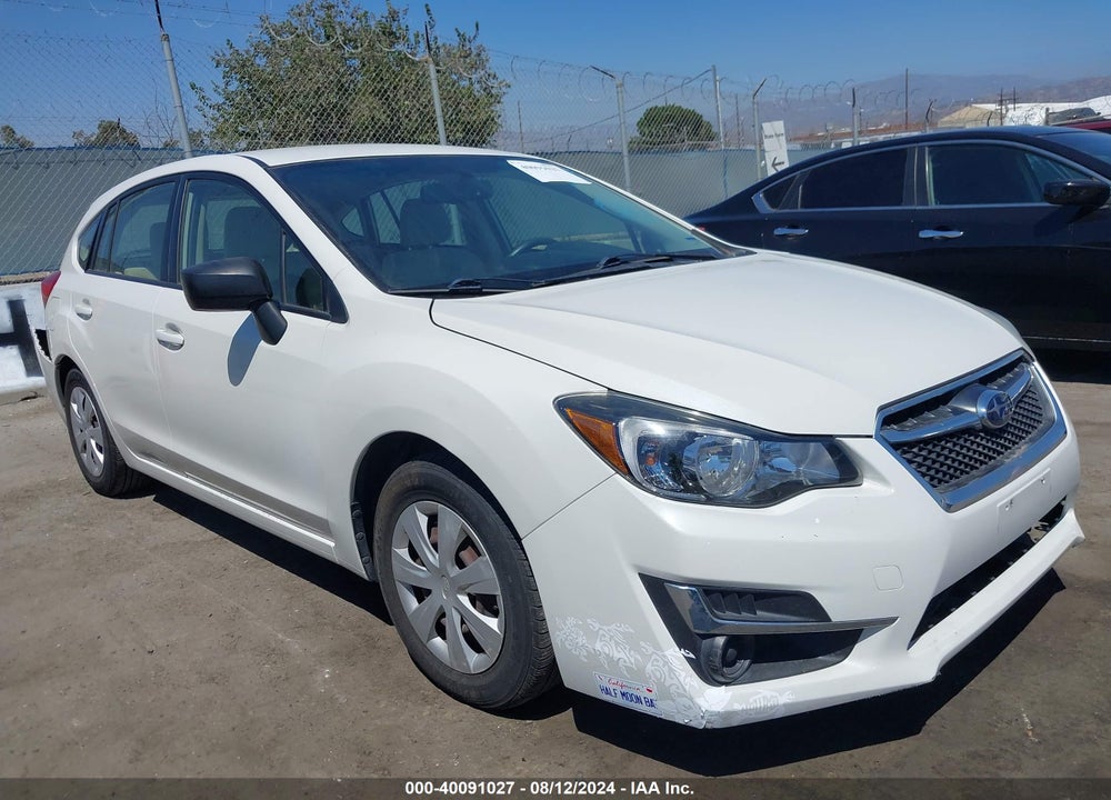 2016 SUBARU IMPREZA 2.0I VIN: JF1GPAA67G8200362