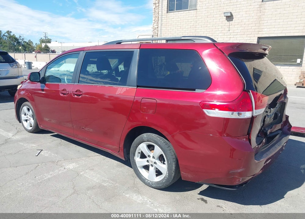 2012 TOYOTA SIENNA LE V6 8 PASSENGER VIN: 5TDKK3DC8CS232257