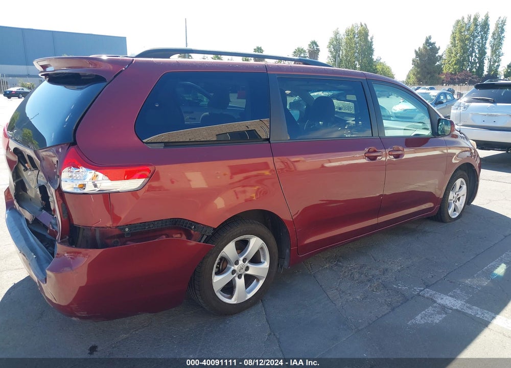 2012 TOYOTA SIENNA LE V6 8 PASSENGER VIN: 5TDKK3DC8CS232257