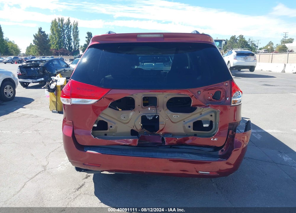2012 TOYOTA SIENNA LE V6 8 PASSENGER VIN: 5TDKK3DC8CS232257