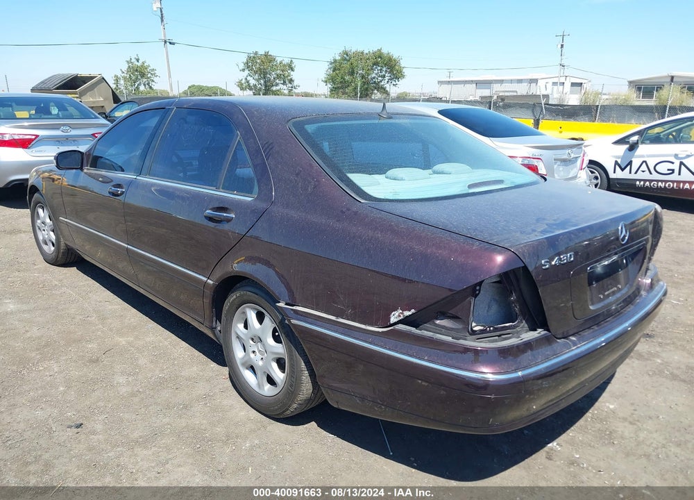 2000 MERCEDES-BENZ S 430 VIN: WDBNG70J2YA035825
