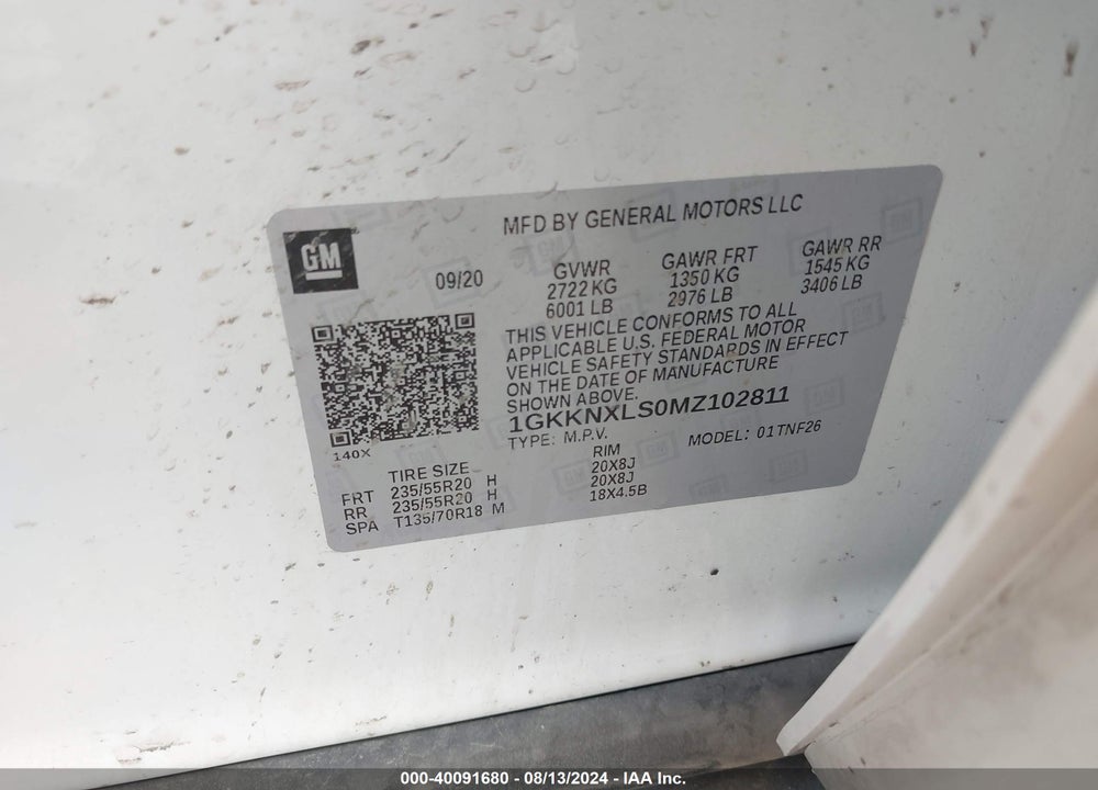 2021 GMC ACADIA AWD DENALI VIN: 1GKKNXLS0MZ102811