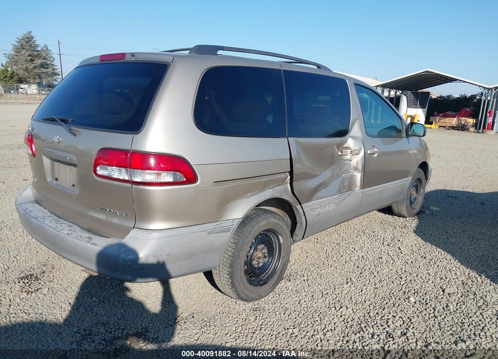 2001 TOYOTA SIENNA LE VIN: 4T3ZF13C91U388229