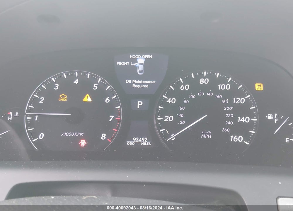 2011 LEXUS LS 460 VIN: JTHBL5EFXB5103649