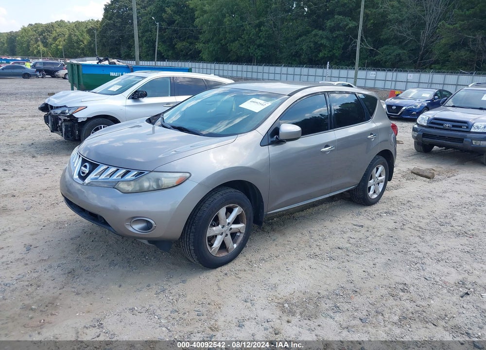 2010 NISSAN MURANO S VIN: JN8AZ1MW1AW118561