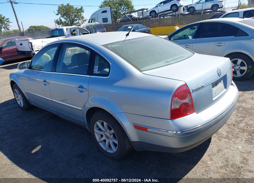 2004 VOLKSWAGEN PASSAT GLS VIN: WVWPD63B64P252058