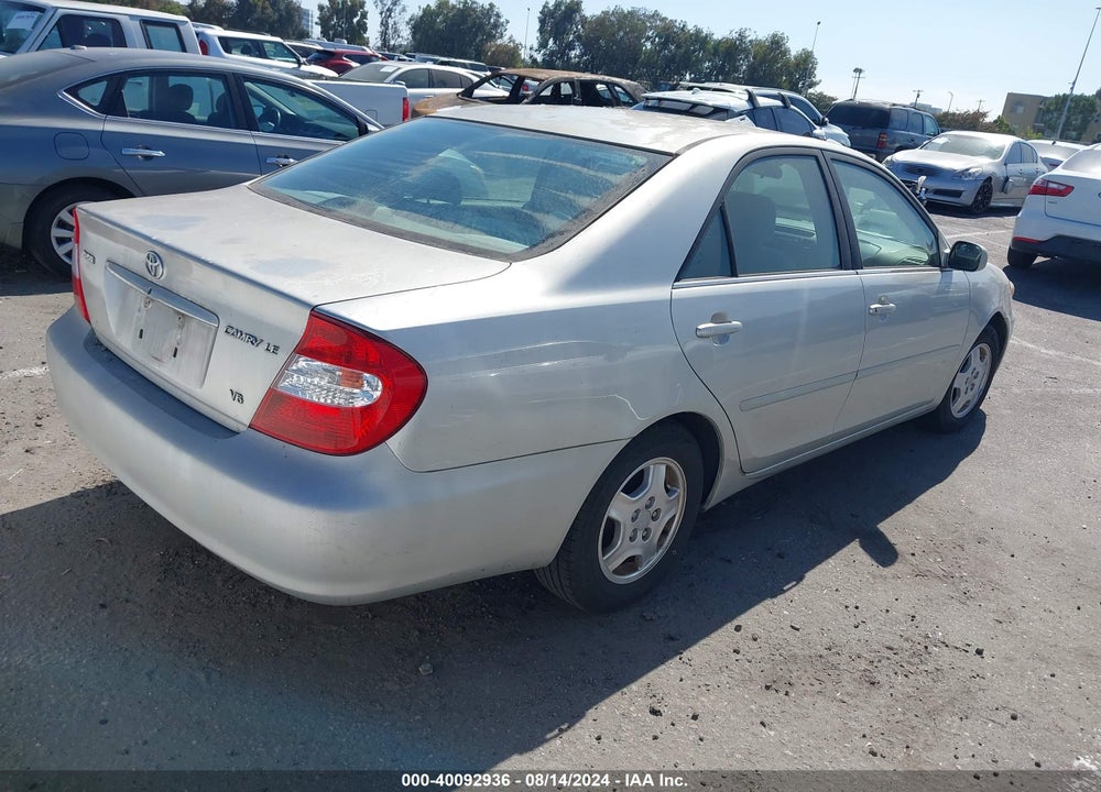2002 TOYOTA CAMRY LE V6 VIN: 4T1BF32K62U540550
