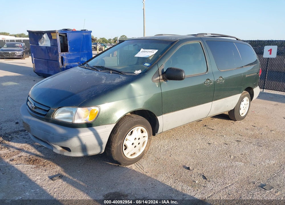 2002 TOYOTA SIENNA LE VIN: 4T3ZF13C72U482935