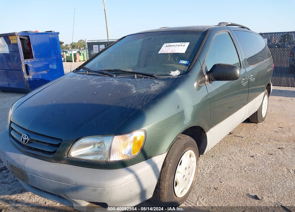 2002 TOYOTA SIENNA LE VIN: 4T3ZF13C72U482935