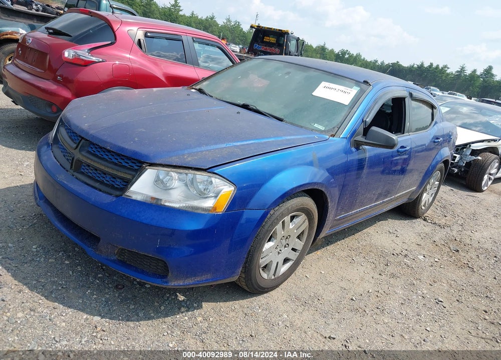 2012 DODGE AVENGER SE VIN: 1C3CDZAB9CN274945
