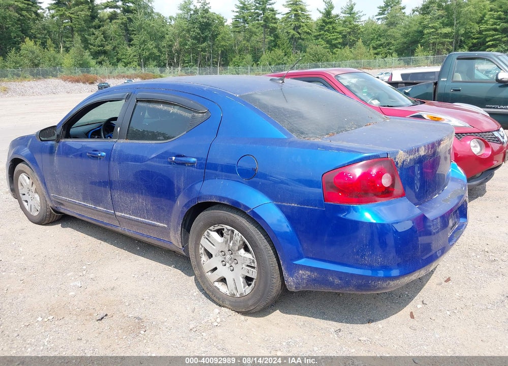 2012 DODGE AVENGER SE VIN: 1C3CDZAB9CN274945