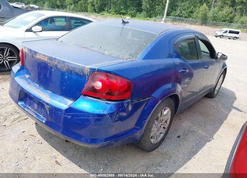 2012 DODGE AVENGER SE VIN: 1C3CDZAB9CN274945