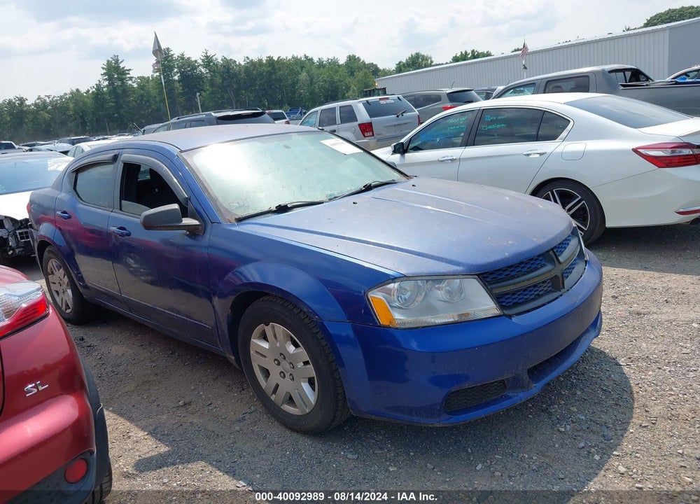 2012 DODGE AVENGER SE VIN: 1C3CDZAB9CN274945
