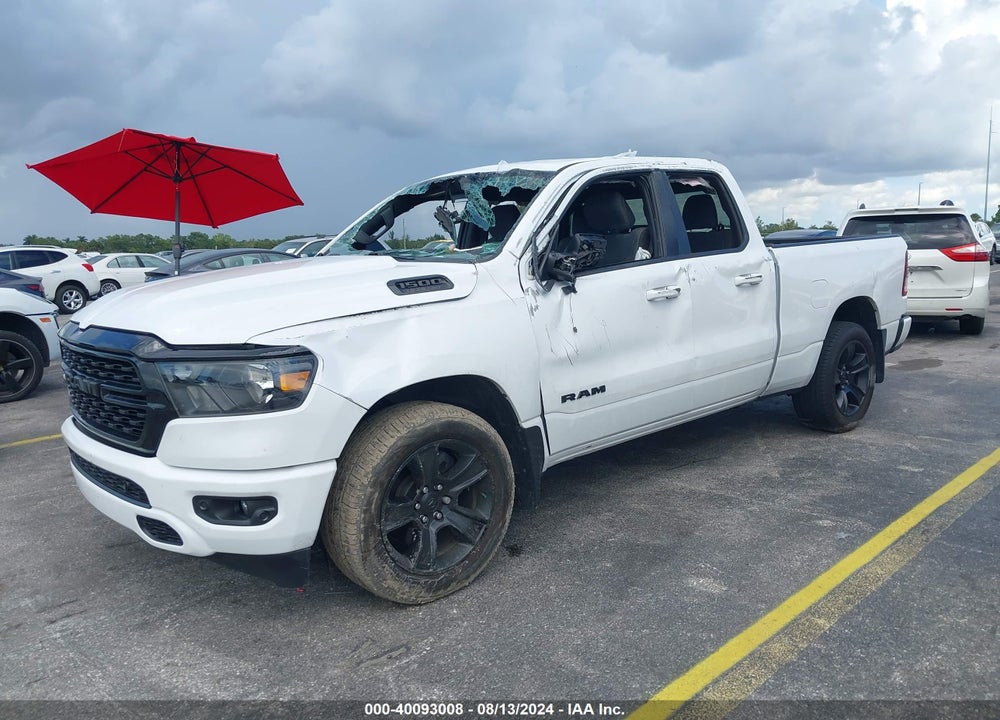 2022 RAM 1500 BIG HORN QUAD CAB 4X2 6'4 BOX VIN: 1C6RREBT5NN190400