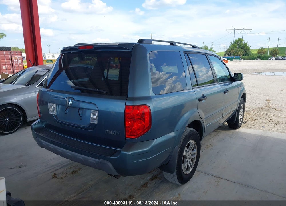 2005 HONDA PILOT EX-L VIN: 5FNYF18665B021007