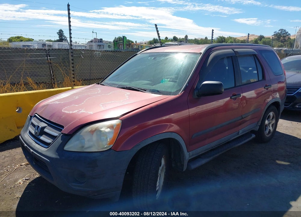 2005 HONDA CR-V LX VIN: JHLRD68545C020095