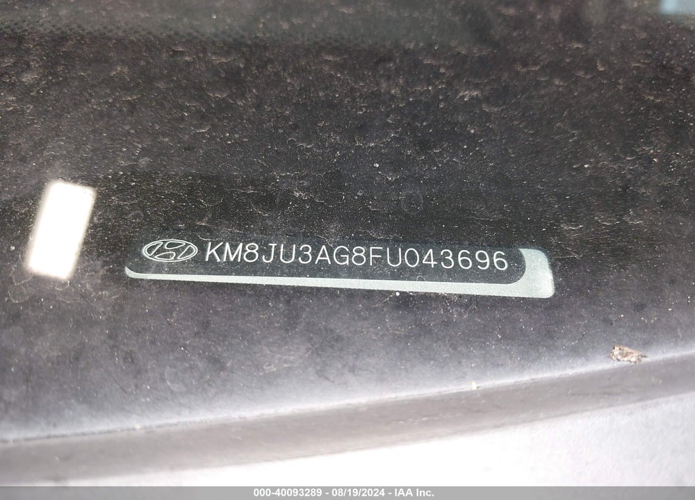 2015 HYUNDAI TUCSON SE VIN: KM8JU3AG8FU043696