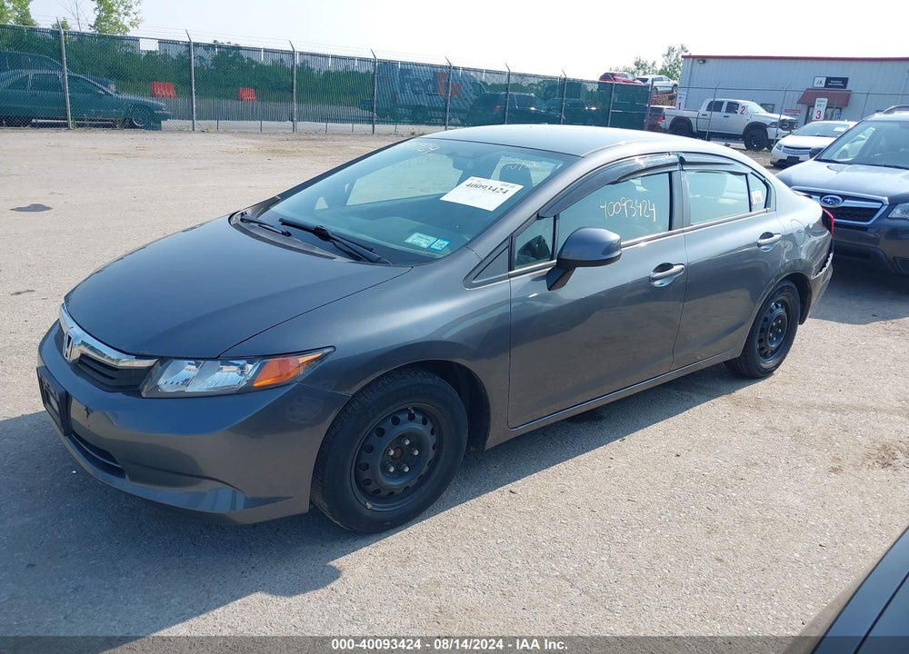 2012 HONDA CIVIC LX VIN: 2HGFB2F50CH608315