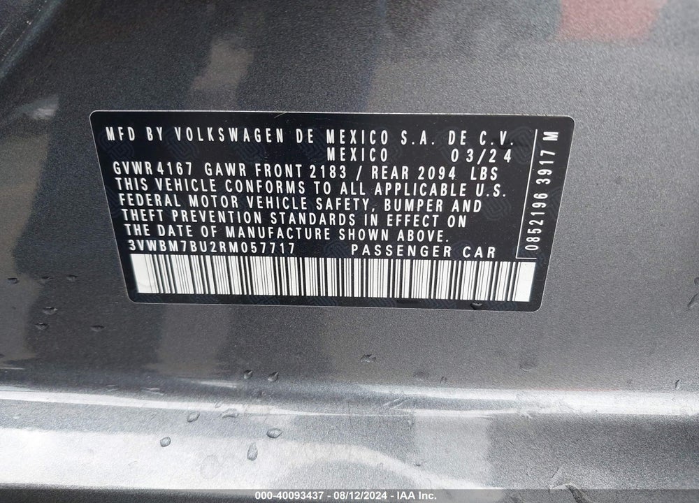 2024 VOLKSWAGEN JETTA 1.5T SPORT VIN: 3VWBM7BU2RM057717
