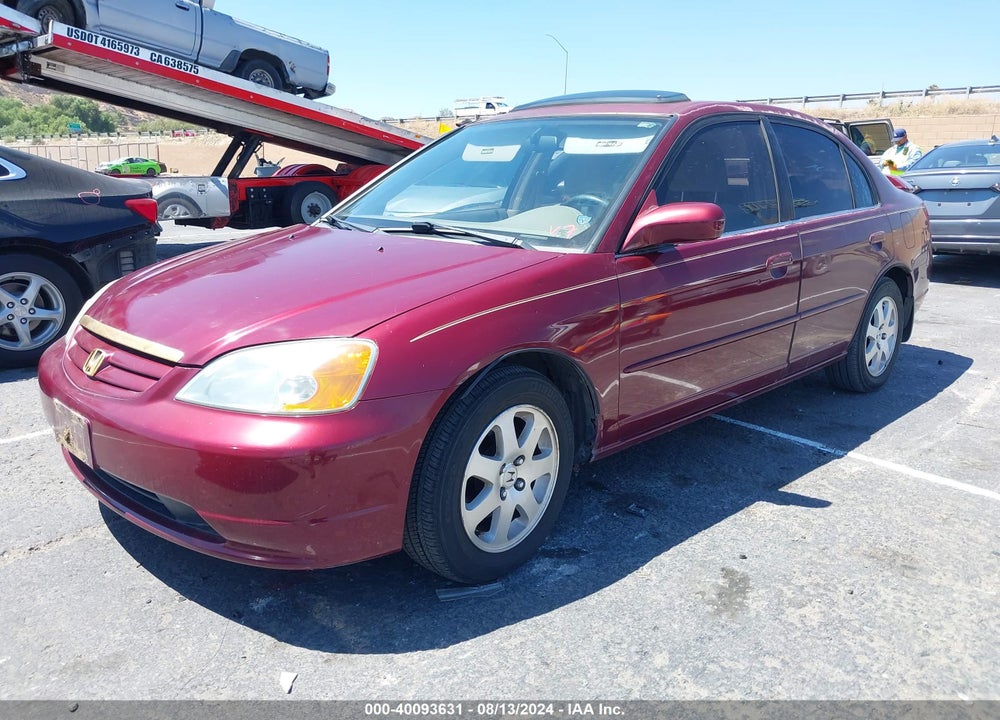 2002 HONDA CIVIC EX VIN: 2HGES26762H539707