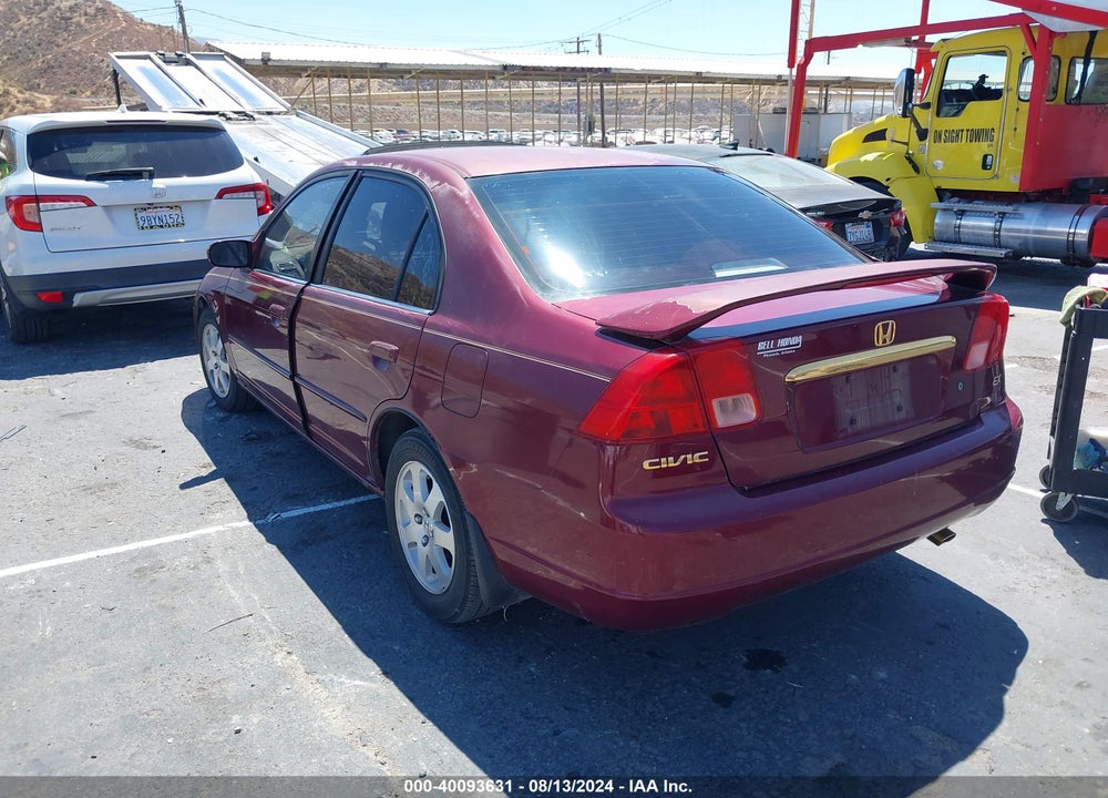2002 HONDA CIVIC EX VIN: 2HGES26762H539707