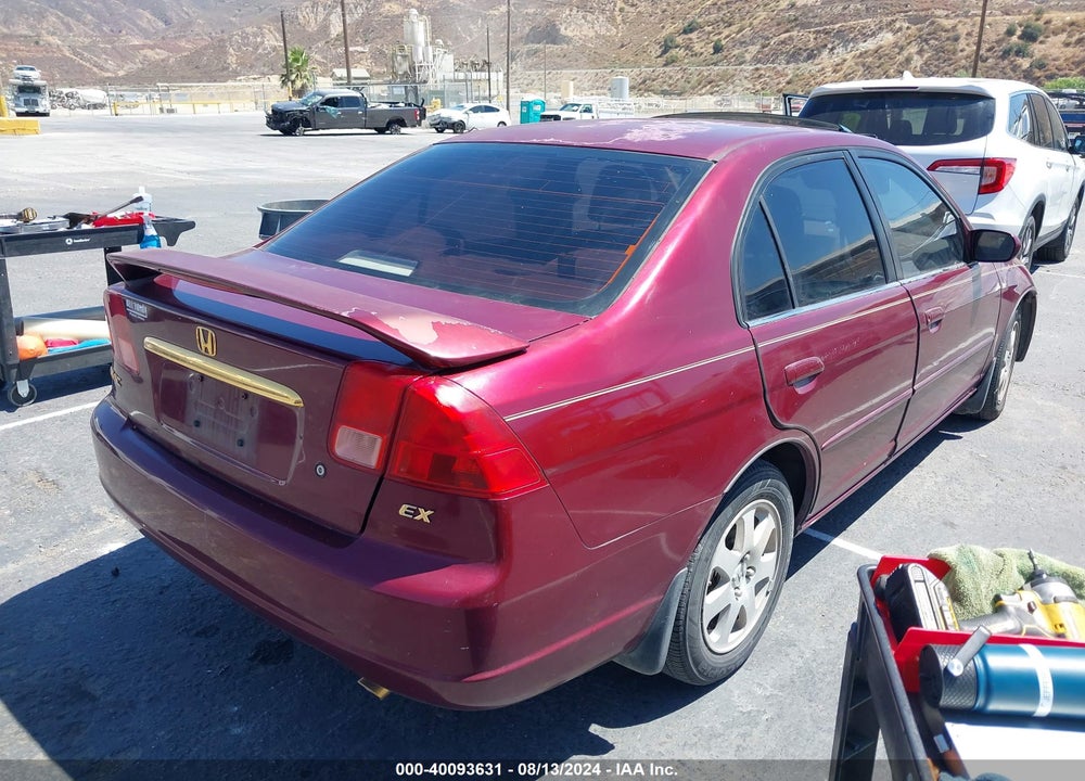 2002 HONDA CIVIC EX VIN: 2HGES26762H539707