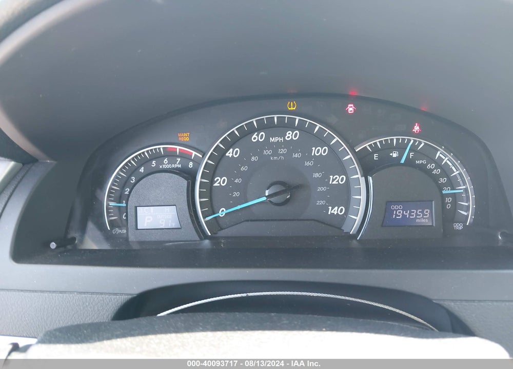2012 TOYOTA CAMRY XLE V6 VIN: 4T1BK1FK5CU502657