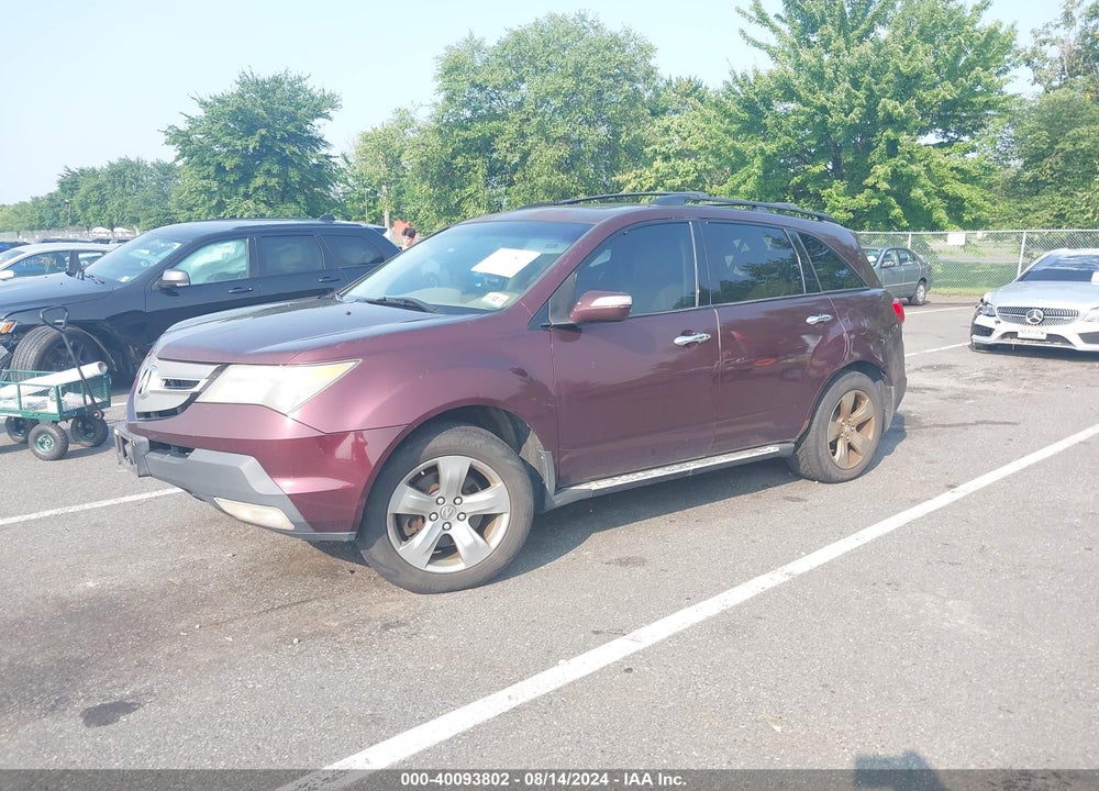 2007 ACURA MDX SPORT PACKAGE VIN: 2HNYD28567H526846