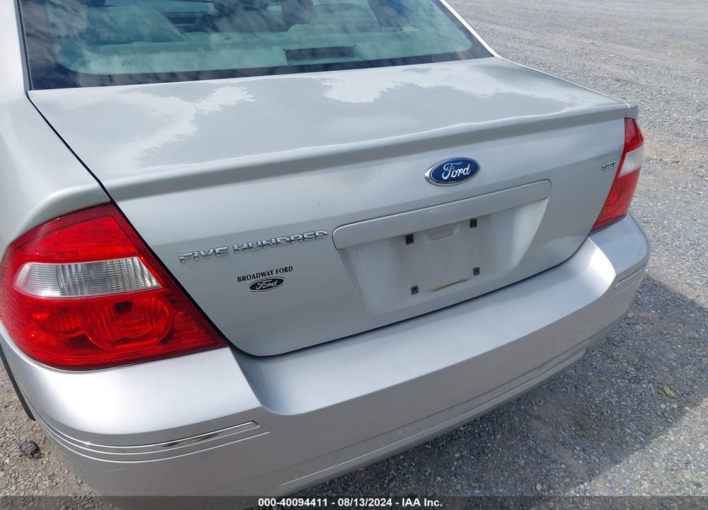 2006 FORD FIVE HUNDRED SEL VIN: 1FAFP24186G167734
