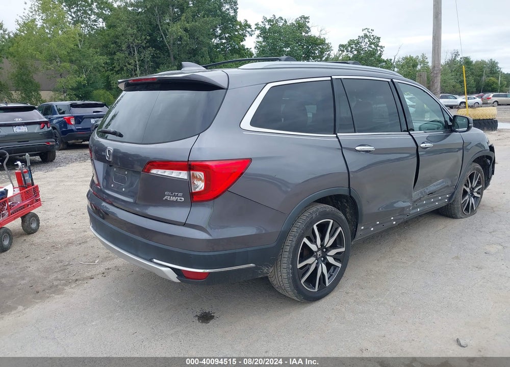 2020 HONDA PILOT AWD ELITE VIN: 5FNYF6H0XLB025261
