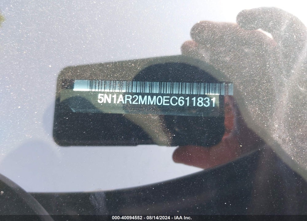 2014 NISSAN PATHFINDER SL VIN: 5N1AR2MM0EC611831