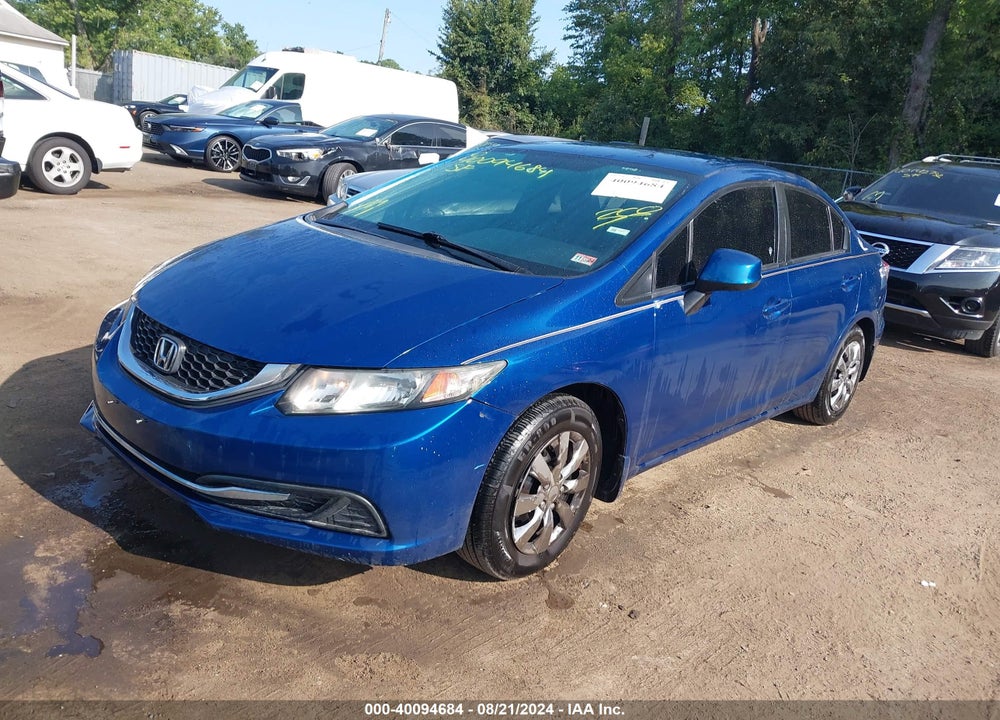 2013 HONDA CIVIC VIN: 2HGFB2F5XDH582467