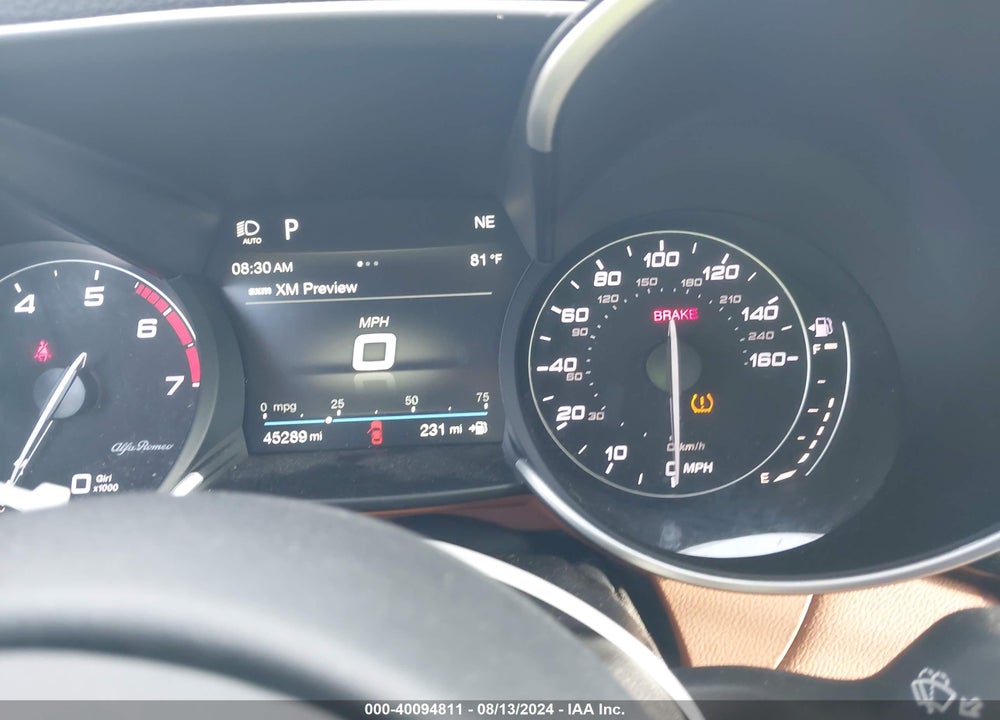 2019 ALFA ROMEO GIULIA AWD VIN: ZARFANAN4K7622731