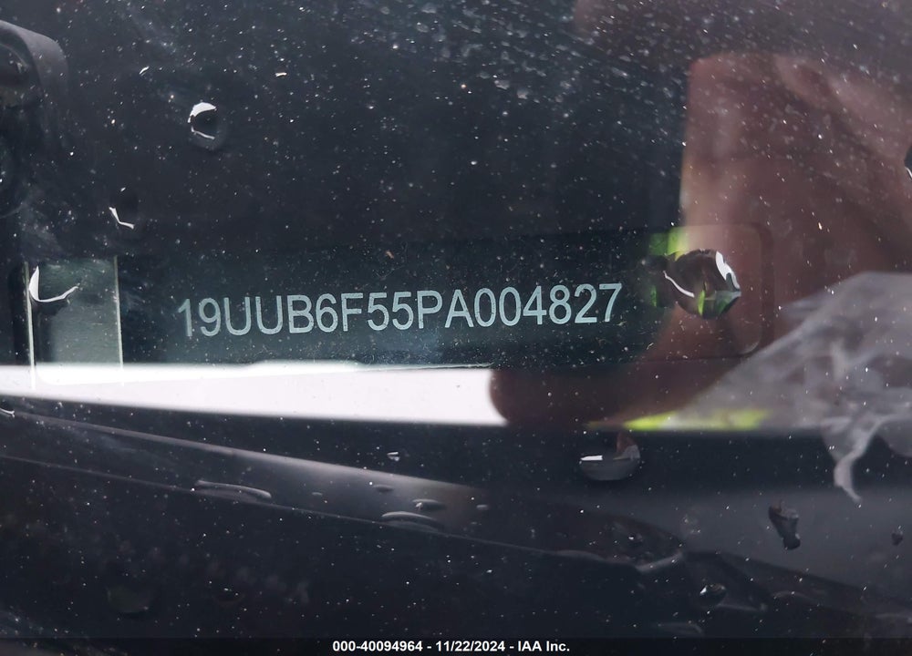 2023 ACURA TLX A-SPEC PACKAGE VIN: 19UUB6F55PA004827
