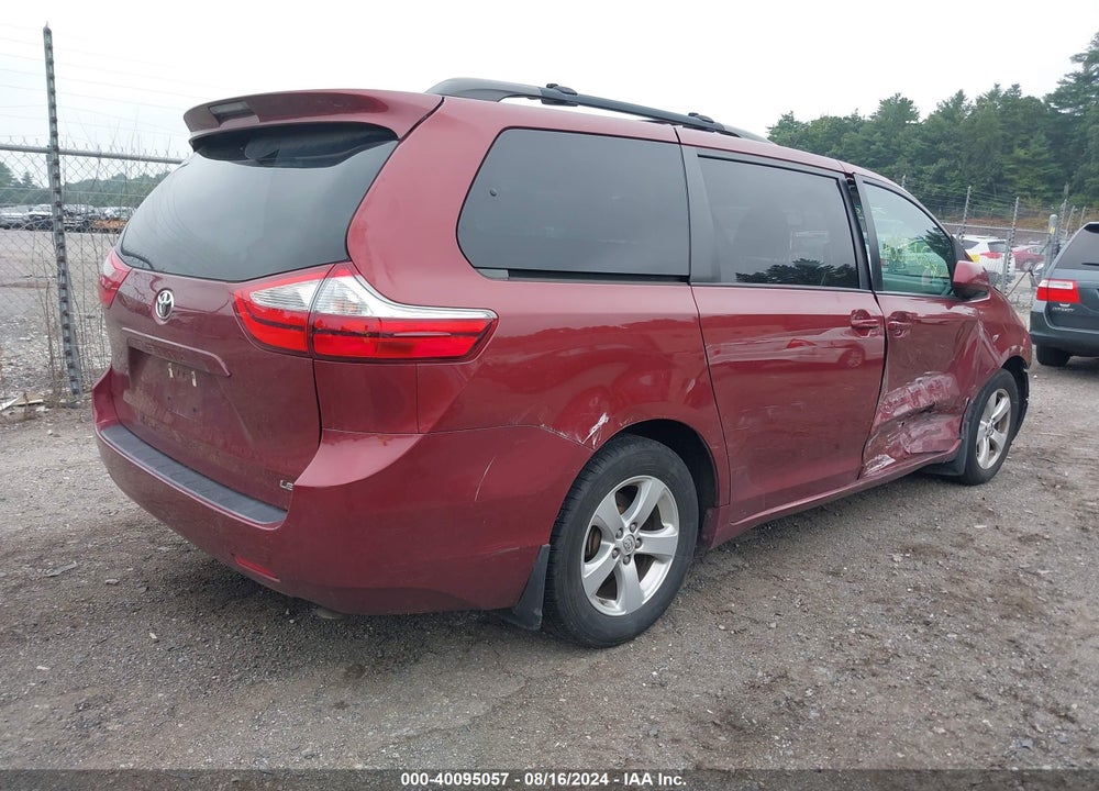 2017 TOYOTA SIENNA LE 8 PASSENGER VIN: 5TDKZ3DC2HS894550
