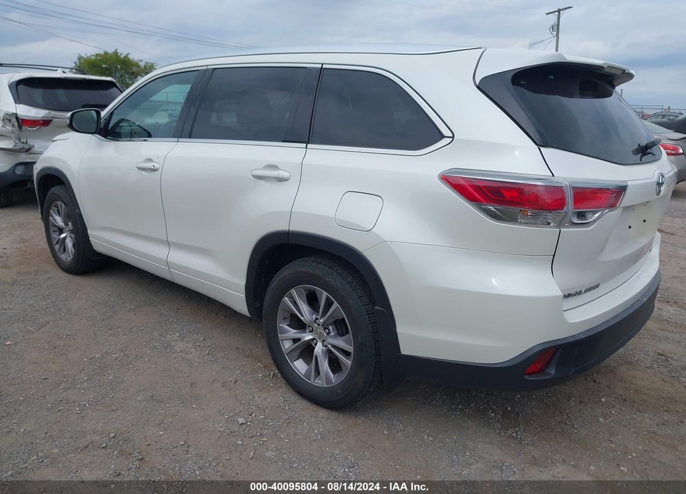 2014 TOYOTA HIGHLANDER XLE V6 VIN: 5TDJKRFH1ES047252