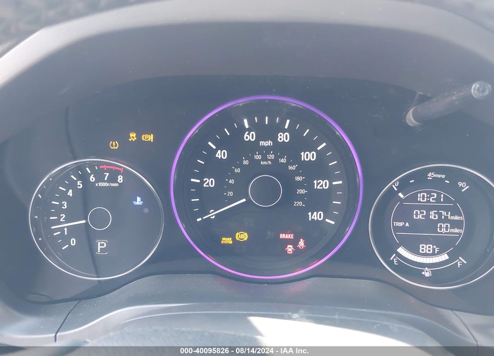 2019 HONDA HR-V SPORT VIN: 3CZRU5H18KG712819