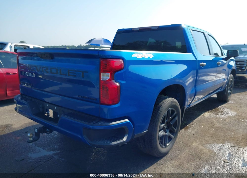 2022 CHEVROLET SILVERADO 1500 4WD SHORT BED CUSTOM VIN: 3GCPDBEK5NG532260