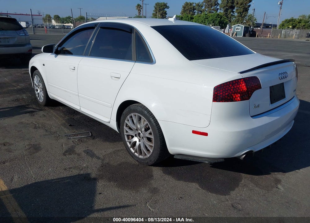 2008 AUDI A4 VIN: WAUAF78E78A167549