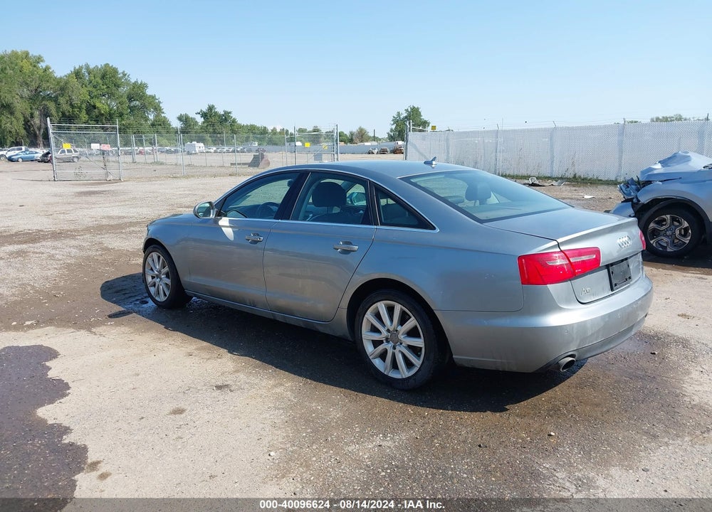 2013 AUDI A6 2.0T PREMIUM VIN: WAUGFAFC3DN061451