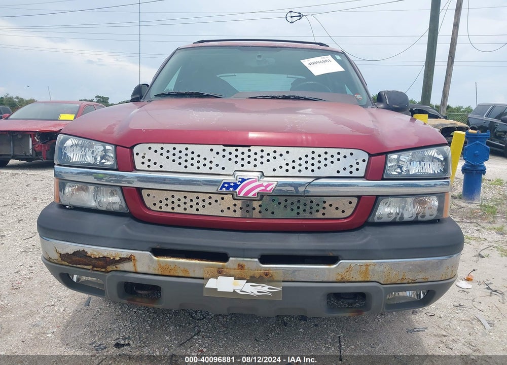 2004 CHEVROLET AVALANCHE 1500 VIN: 3GNEC12T94G289608