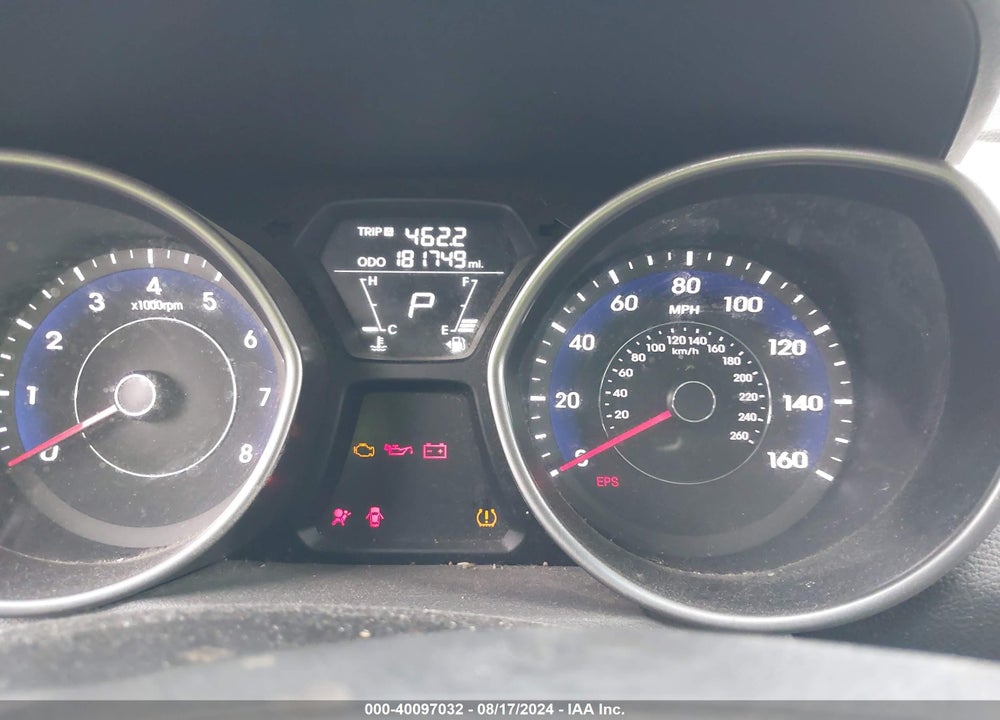 2012 HYUNDAI ELANTRA GLS PZEV VIN: 5NPDH4AE5CH077370