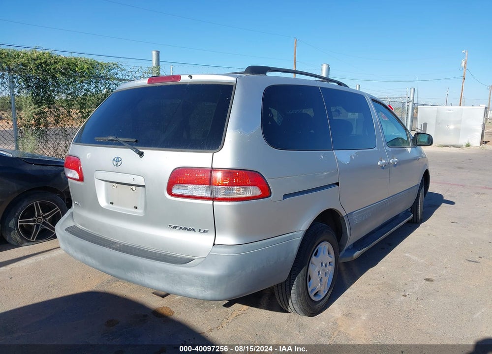 2002 TOYOTA SIENNA LE VIN: 4T3ZF13CX2U474151