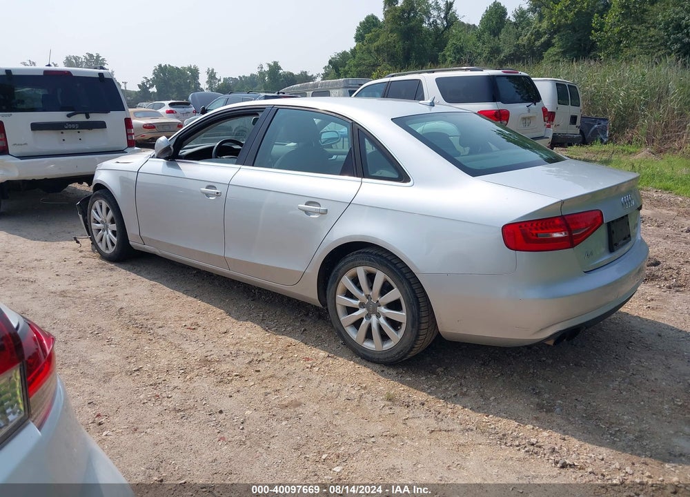 2013 AUDI A4 2.0T PREMIUM VIN: WAUAFAFL4DN021093