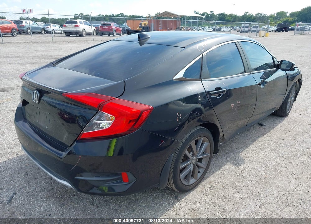 2019 HONDA CIVIC EX VIN: 19XFC1F39KE020220