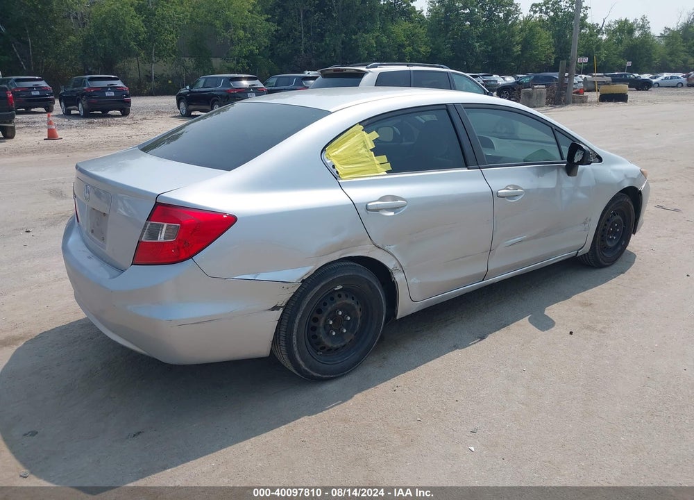 2012 HONDA CIVIC LX VIN: 2HGFB2F57CH564314